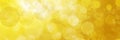 Panoramic yellow bokeh background