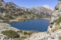 Panoramica of Banderitsa Fish lake, Pirin Mountain, Bulgaria Royalty Free Stock Photo