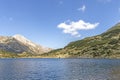 Panoramica of Banderitsa Fish lake, Pirin Mountain, Bulgaria Royalty Free Stock Photo