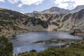 Panoramica of Banderitsa Fish lake, Pirin Mountain, Bulgaria Royalty Free Stock Photo