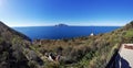 Panoramica di Capri da via Campanella Royalty Free Stock Photo