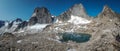 Panoramtic view of Bugaboo provincial park in BC, Canada