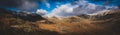 Panorana looking north from Coniston Old Man, English Lake District Royalty Free Stock Photo