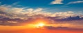 Panoranic Sunrise Sky with colorful clouds - background