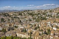 Panoranic view of Albaicin/Albayzin (Old Muslim quarter) district seen from Alhambra Palace (Granada