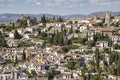Panoranic view of Albaicin/Albayzin (Old Muslim quarter) district seen from Alhambra Palace (Granada