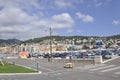 Nice, 5th september: Panorama with the Port Lympia of Nice from French Riviera Royalty Free Stock Photo