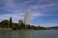 Panorma of Kleinbasel and Headquarter Building of Roche