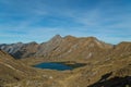 Panorma of mountain lake Schrecksee in Allgau Alps, Germany Royalty Free Stock Photo