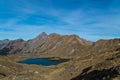 Panorma of mountain lake Schrecksee in Allgau Alps, Germany Royalty Free Stock Photo