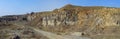 Panorma of Racos Basalt Columns Royalty Free Stock Photo