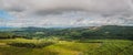 Panormaic mountain views of forest park in Ireland