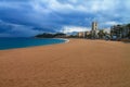 Panormama on the promenade of Lloret de mar in Spain