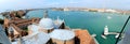 Panormic Aerial view on Grand Canal from San Giorgio Maggiore bell tower in Venice Royalty Free Stock Photo