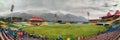 Panoroma view of Cricket Association Stadium in Dharamshala Royalty Free Stock Photo