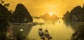 Panoromic Ha Long Bay view, Vietnam Royalty Free Stock Photo