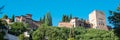 PanorÃÆÃÂ¡mica de la Alhambra de Granada a media maÃÆÃÂ±ana vista desd Royalty Free Stock Photo