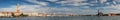 Panotama of the Venice lagoon towards San Marco square Royalty Free Stock Photo