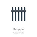 Panpipe icon vector. Trendy flat panpipe icon from music collection isolated on white background. Vector illustration can be used Royalty Free Stock Photo