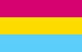 Pansexual pride community flag, LGBT symbol. Sexual minorities identity. Vector illustration