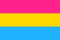Pansexual Pride flag Royalty Free Stock Photo