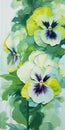 Vibrant Pansies And Violets Painting With Ominous Vibe