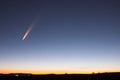 panstarrs comet against a pitch-black sky Royalty Free Stock Photo