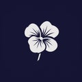 Minimalistic Pansy And Logo On Black Background Royalty Free Stock Photo