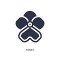 pansy icon on white background. Simple element illustration from nature concept Royalty Free Stock Photo
