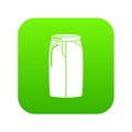 Pant jeans icon green vector