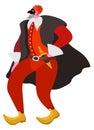 Pantaloon. One of the principale actors in italian traditional theater. Wealthy old merchant in red costume.