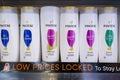 Pantene shampoo products display in retail aisle