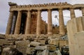 Panthenon antique Greek Athens pillars Royalty Free Stock Photo