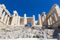 Tourists visiting the Parthenon