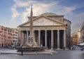 Pantheon building in Rome, Italy; translation: Royalty Free Stock Photo