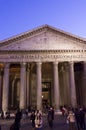 Pantheon building at twilight in Rome Royalty Free Stock Photo