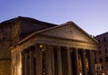 Pantheon building at twilight in Rome Royalty Free Stock Photo