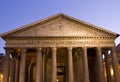 Pantheon building at twilight in Rome Royalty Free Stock Photo