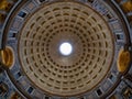 Pantheon Ceiling in Rome Royalty Free Stock Photo