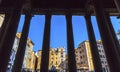 Pantheon Columns Della Porta Fountain Piazza Rotunda Rome Italy