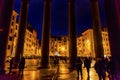 Pantheon Columns Della Porta Fountain Piazza Rotunda Rome Italy Royalty Free Stock Photo