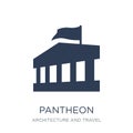 Pantheon icon. Trendy flat vector Pantheon icon on white background from Architecture and Travel collection