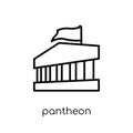 Pantheon icon. Trendy modern flat linear vector Pantheon icon on