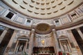 Pantheon, landmark, building, ceiling, classical architecture Royalty Free Stock Photo