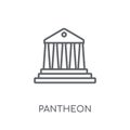 Pantheon linear icon. Modern outline Pantheon logo concept on wh