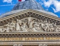 Pantheon Miltary Statesmen Statues Facade Paris France