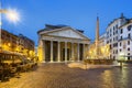 Pantheon by night, Rome, Italy Royalty Free Stock Photo