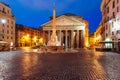 The Pantheon at night, Rome, Italy Royalty Free Stock Photo