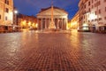 The Pantheon at night, Rome, Italy Royalty Free Stock Photo