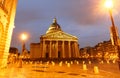 The Pantheon at rainy night. It is a secular mausoleum , Paris, France. Royalty Free Stock Photo